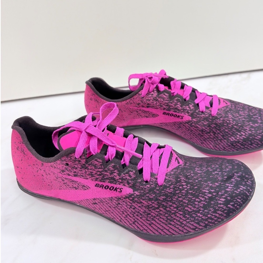 Brooks Sporty Mach 18 Track Spikes Womens 7.5‎ Pink Black Cross Country Gorpcore